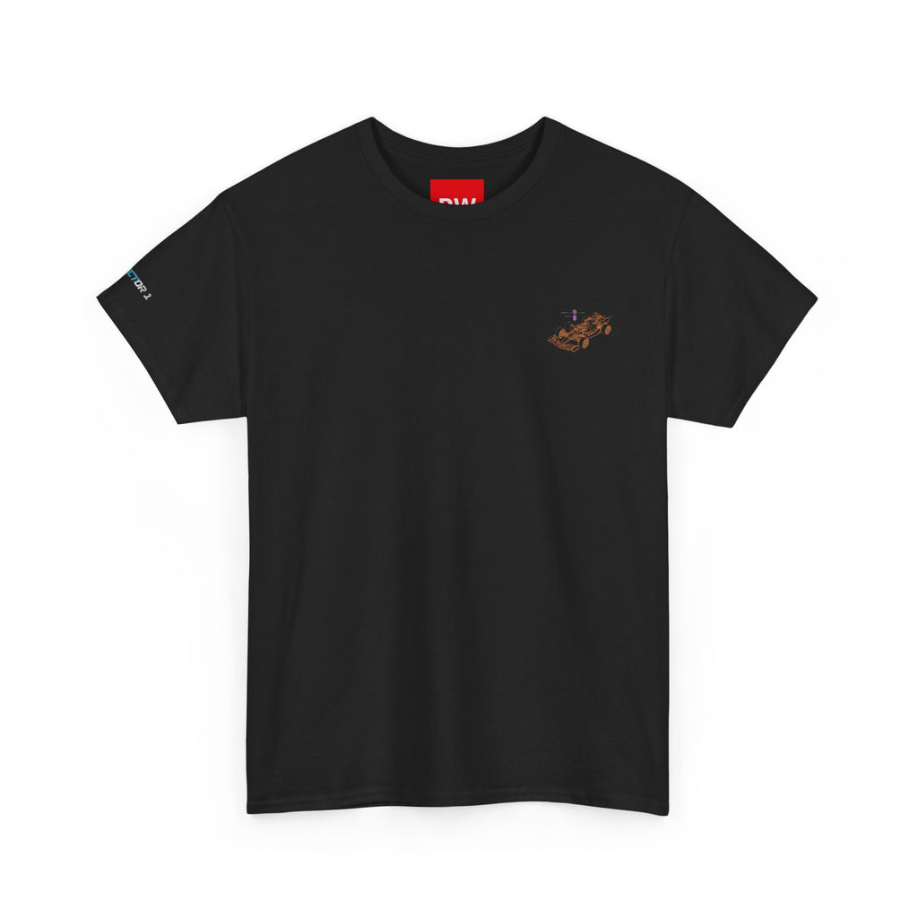 Racing Car Graphic Tee — Minimalist Formula One Illustration T-Shirt