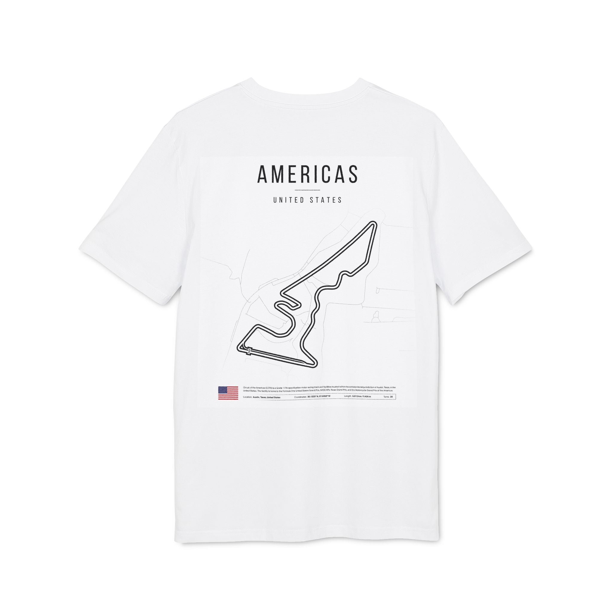 Americas Race Track T‑Shirt — Vintage Motorsports Circuit Tee