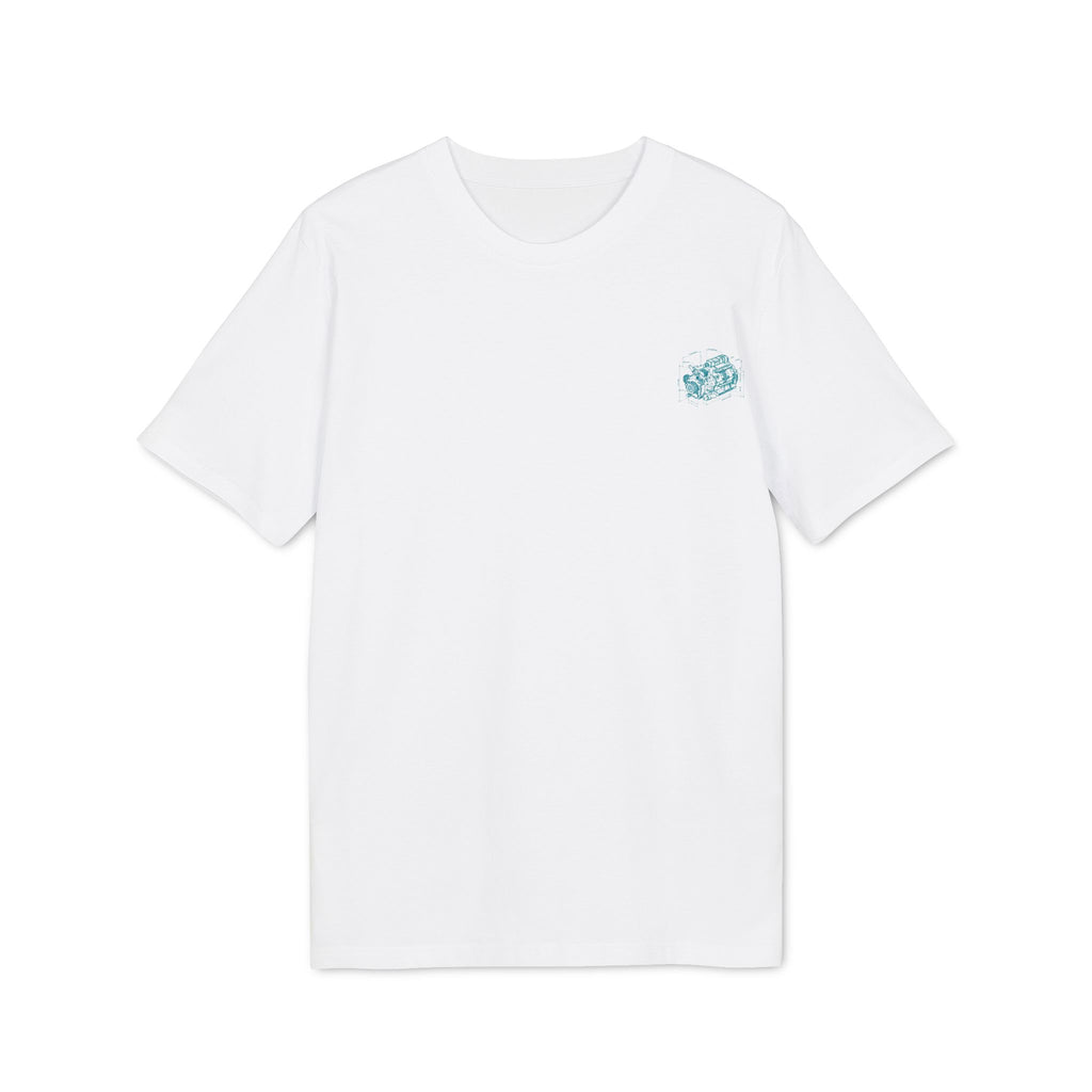 Engine Blueprint Tee — Vintage Automotive Illustration T-Shirt