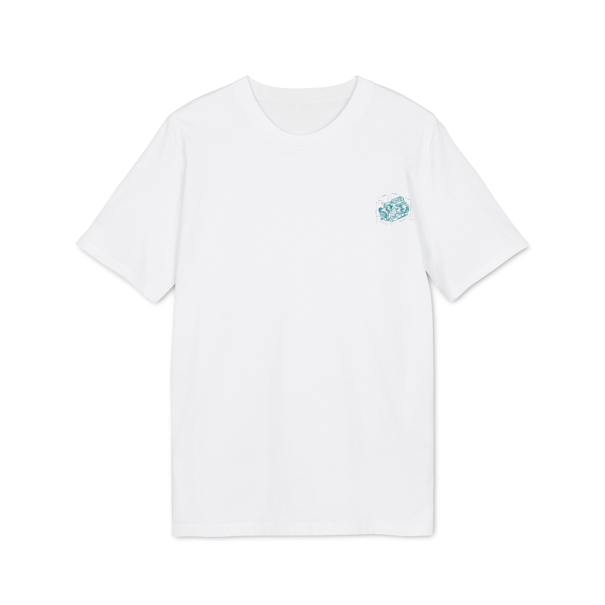 Engine Blueprint Tee — Vintage Automotive Illustration T-Shirt