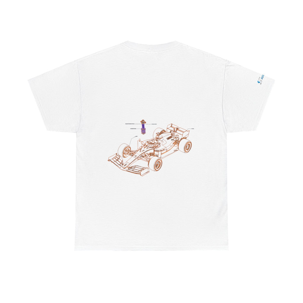 Racing Car Graphic Tee — Minimalist Formula One Illustration T-Shirt