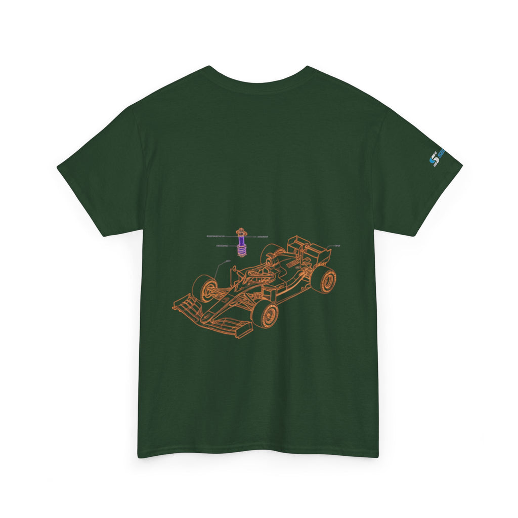 Racing Car Graphic Tee — Minimalist Formula One Illustration T-Shirt