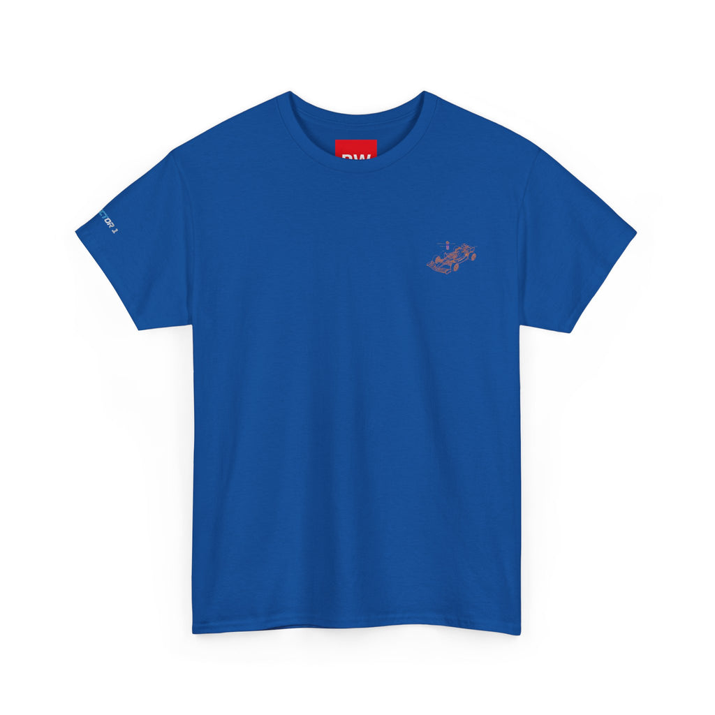 Racing Car Graphic Tee — Minimalist Formula One Illustration T-Shirt