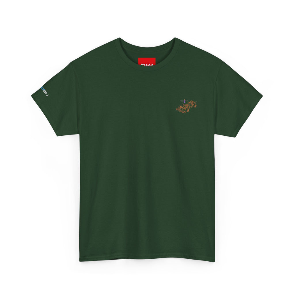 Racing Car Graphic Tee — Minimalist Formula One Illustration T-Shirt