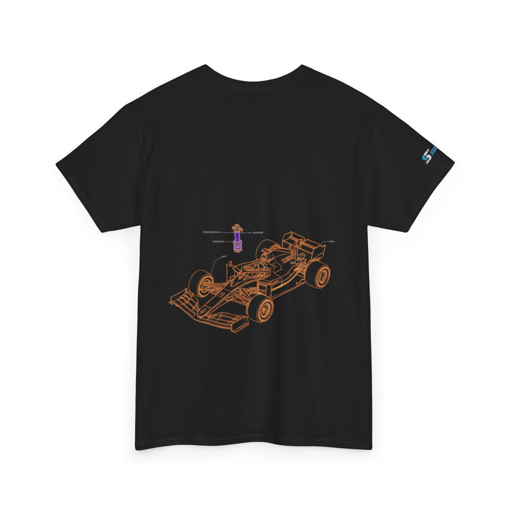 Racing Car Graphic Tee — Minimalist Formula One Illustration T-Shirt
