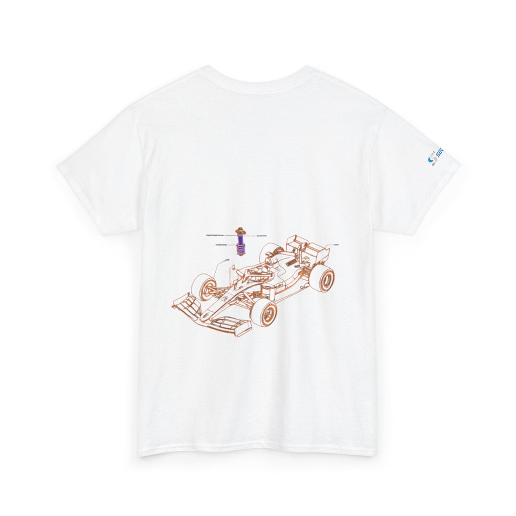 Racing Car Graphic Tee — Minimalist Formula One Illustration T-Shirt
