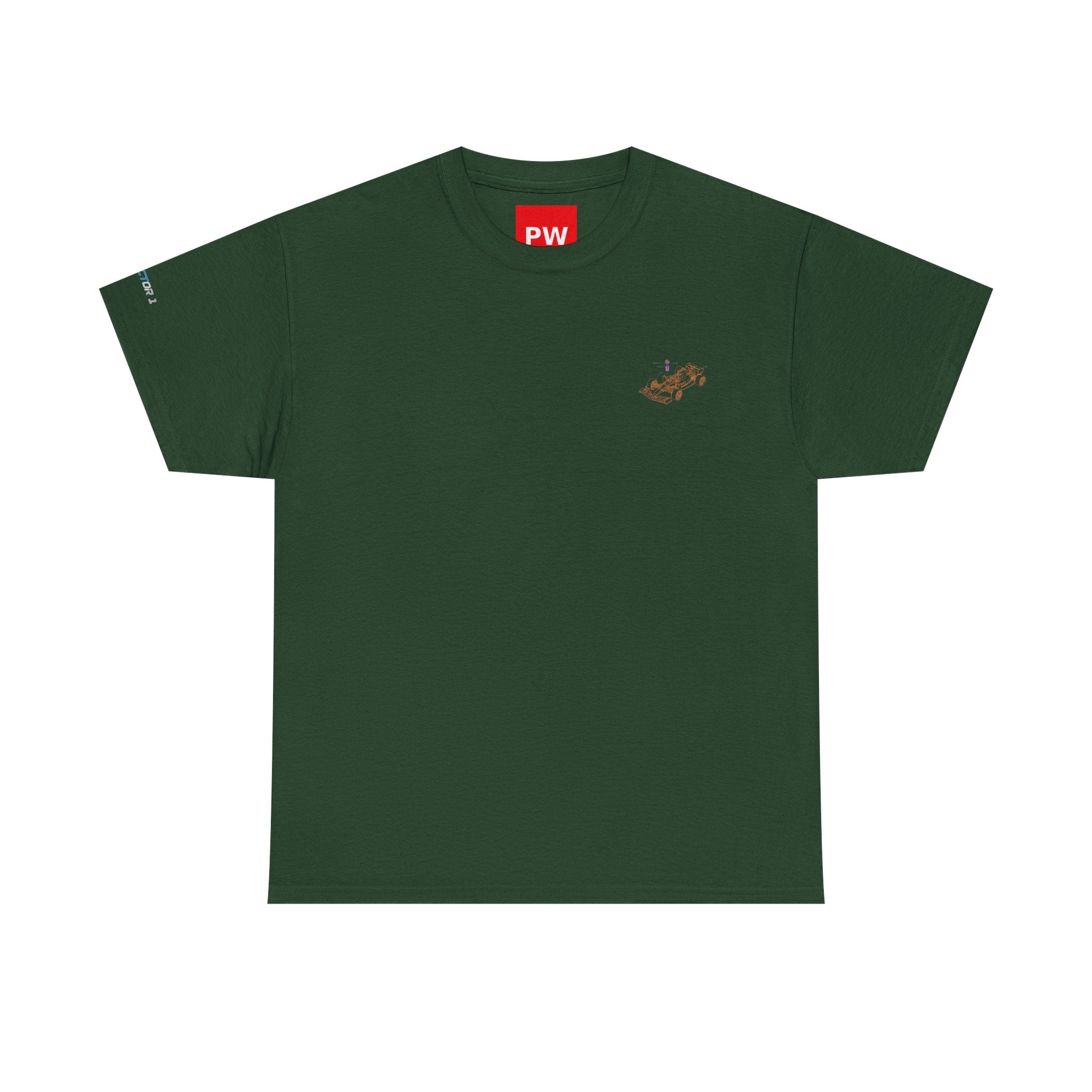 Racing Car Graphic Tee — Minimalist Formula One Illustration T-Shirt