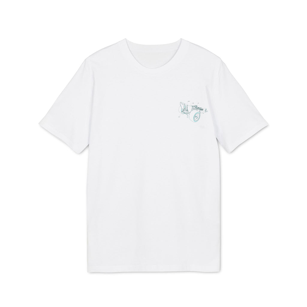 Car Frame Sketch T‑Shirt — Minimal Automotive Blueprint Tee
