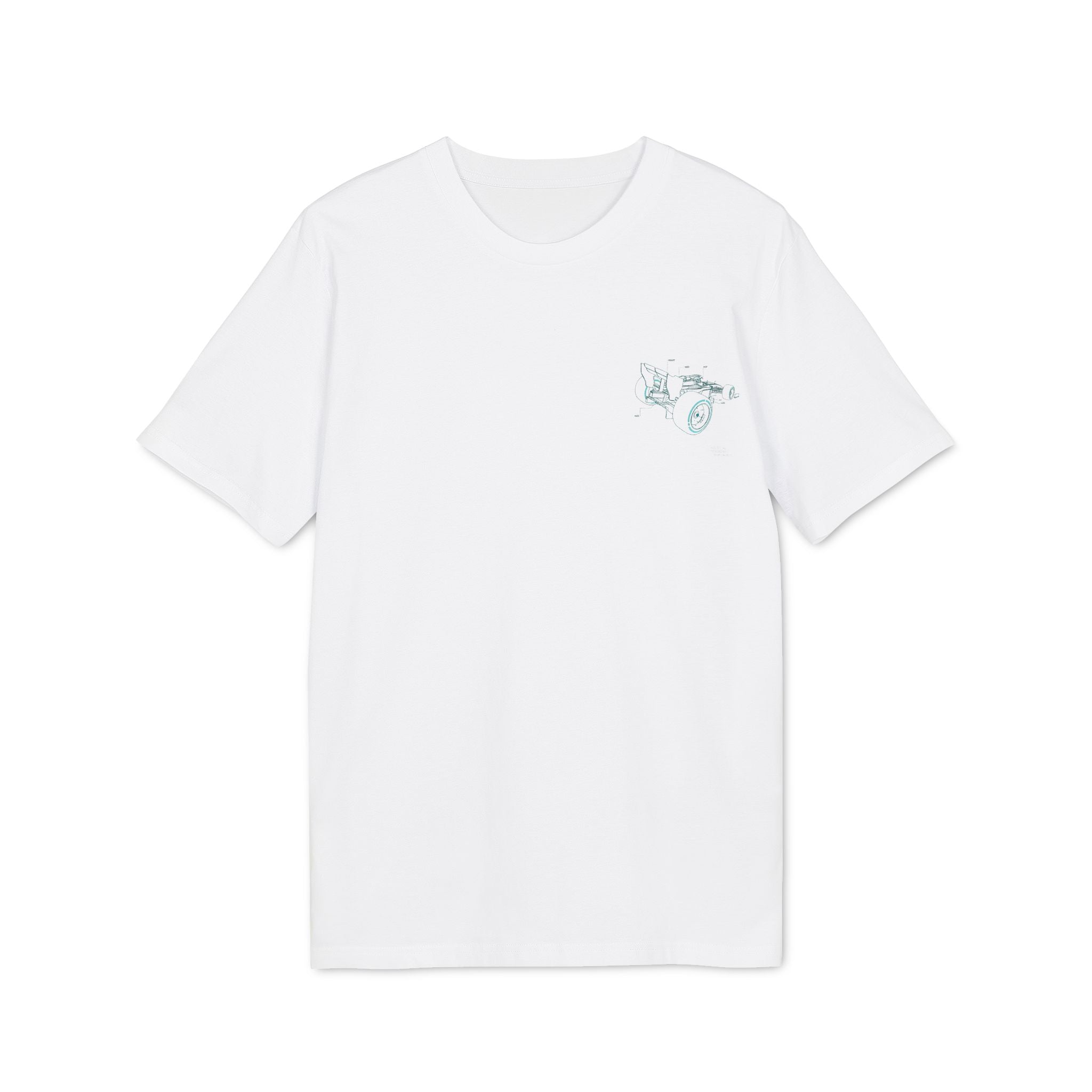 Car Frame Sketch T‑Shirt — Minimal Automotive Blueprint Tee