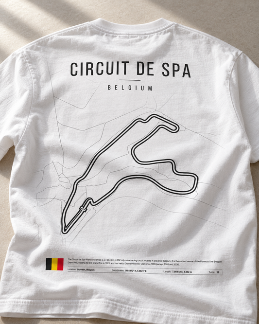 Camiseta PITWALL con el trazado del Circuit de Spa-Francorchamps