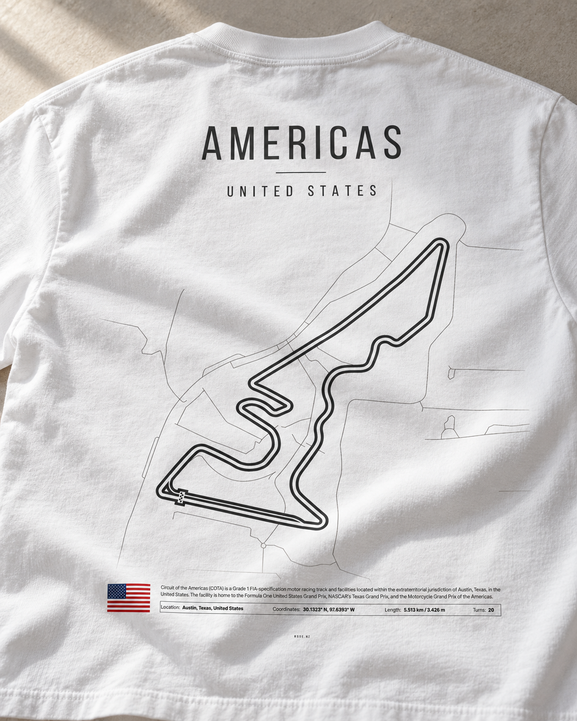 Camiseta PITWALL con el trazado del Circuit of the Americas