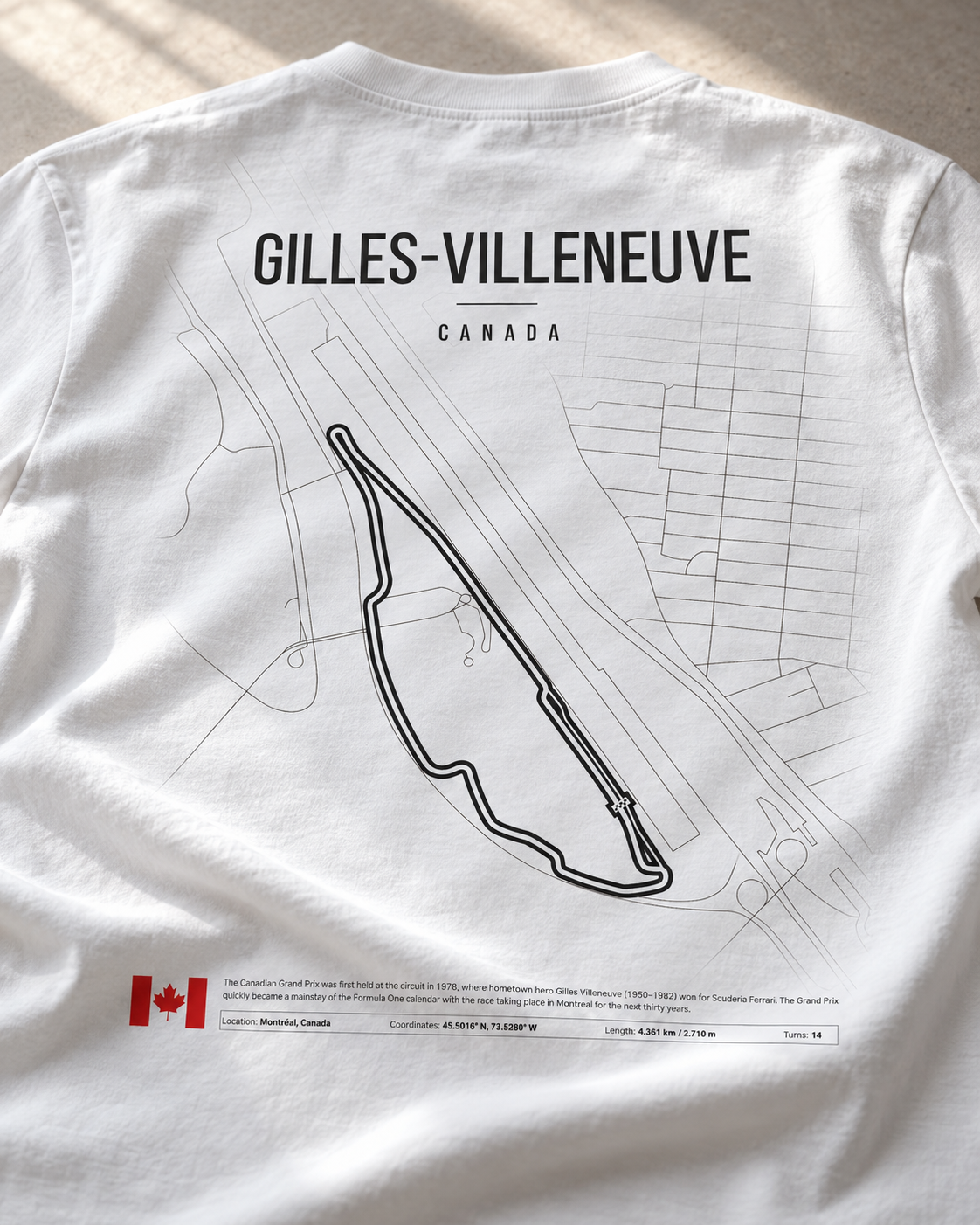 GILLES VILLENEUVE — Camiseta Circuito