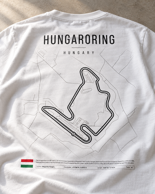 Camiseta PITWALL con el trazado del Hungaroring