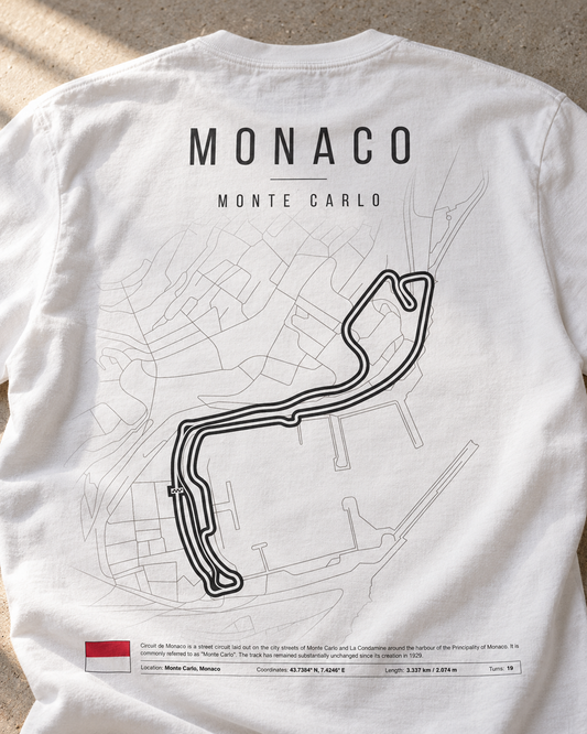 Camiseta PITWALL con el trazado del Circuit de Monaco