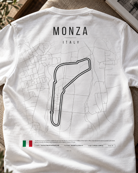 Camiseta PITWALL con el trazado del Autodromo Nazionale Monza