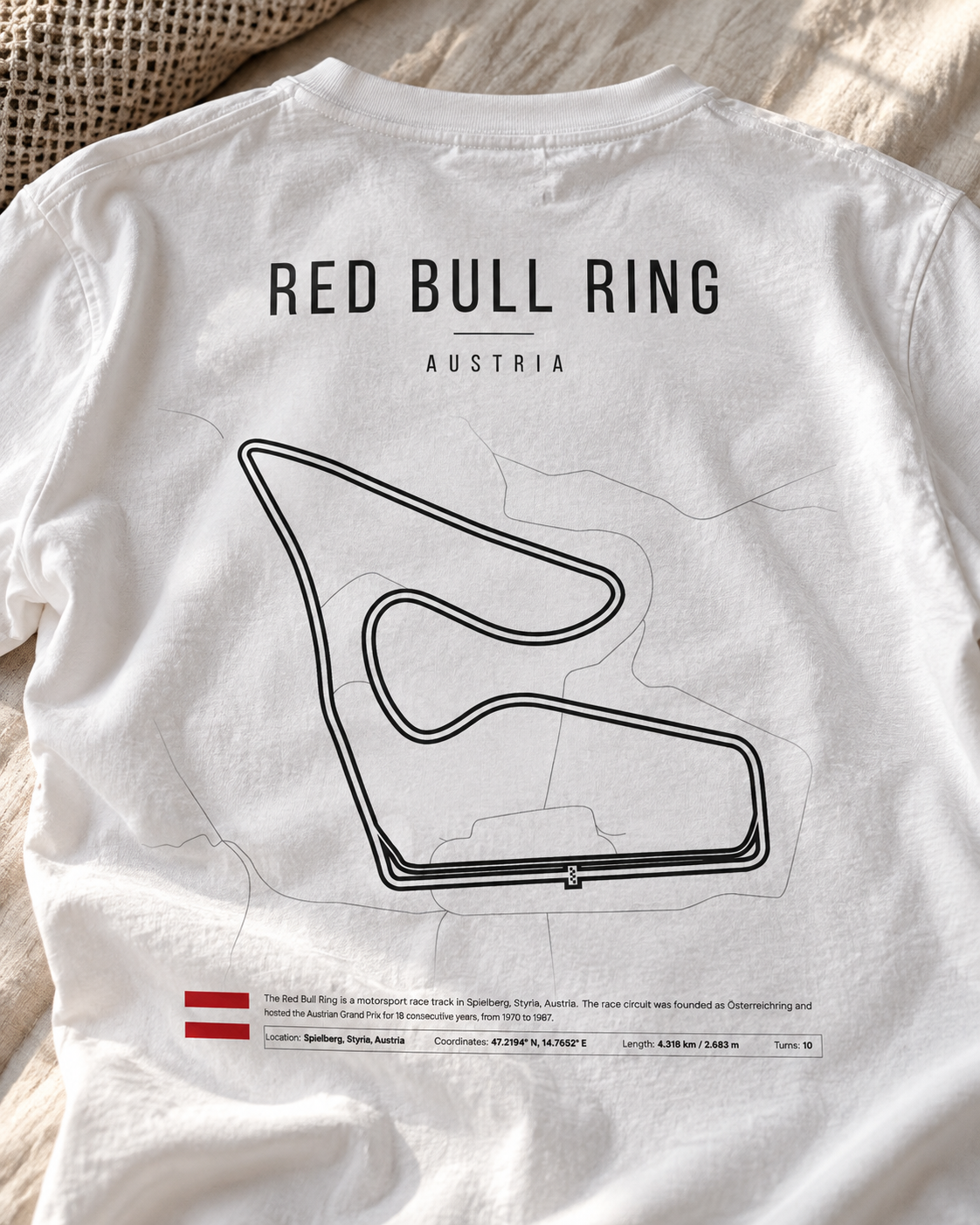 Camiseta PITWALL con el trazado del Red Bull Ring