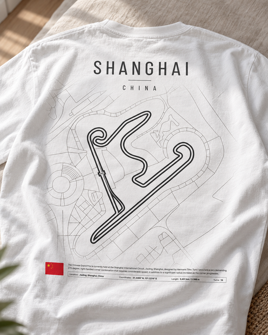 Camiseta PITWALL con el trazado del Shanghai International Circuit