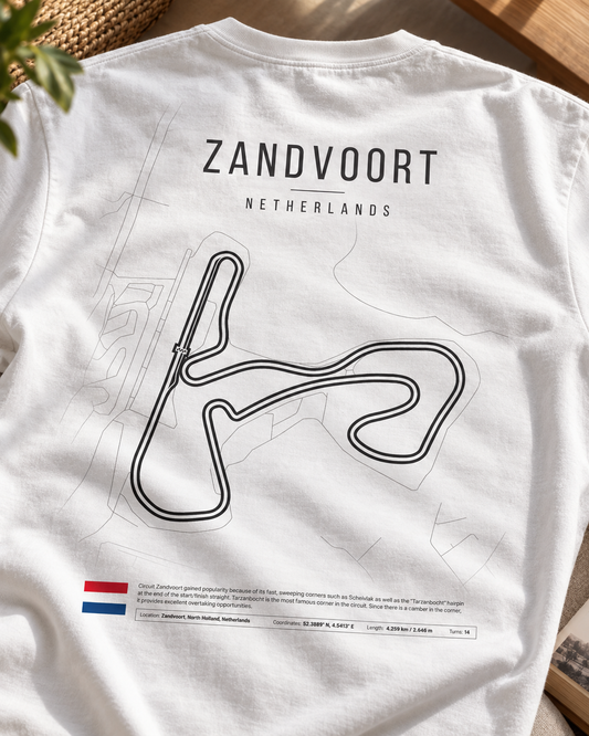 Camiseta PITWALL con el trazado del Circuit Zandvoort