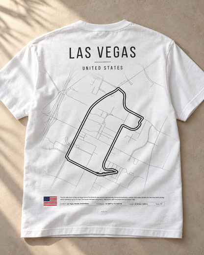 Camiseta PITWALL con el trazado del Las Vegas Strip Circuit