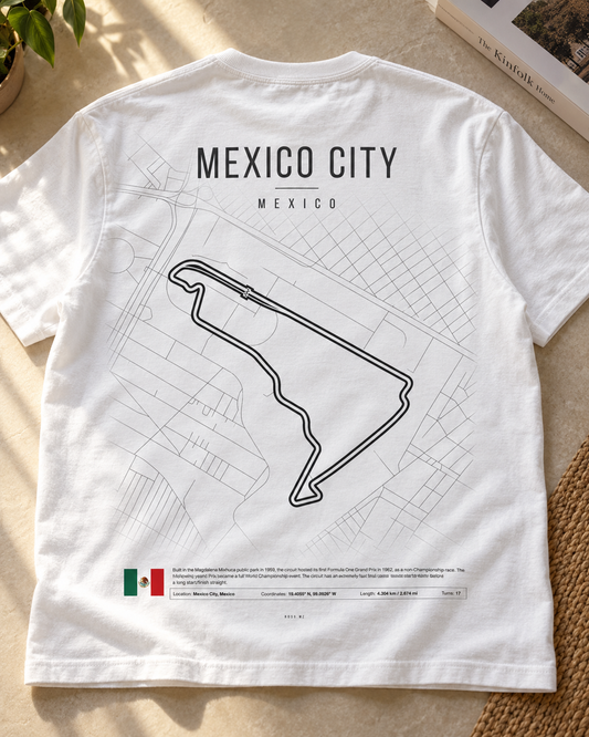 Camiseta PITWALL con el trazado del Autódromo Hermanos Rodríguez